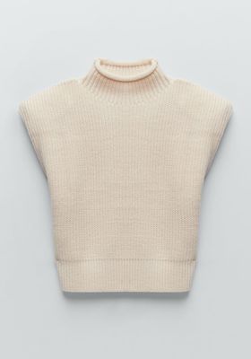 Knit Top With Shoulder Pads , £19.99 | Zara