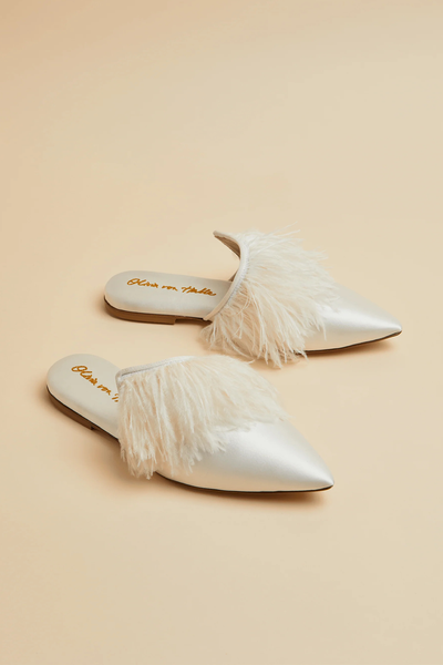 Contessa Juliet Silk Slippers from Olivia Von Halle