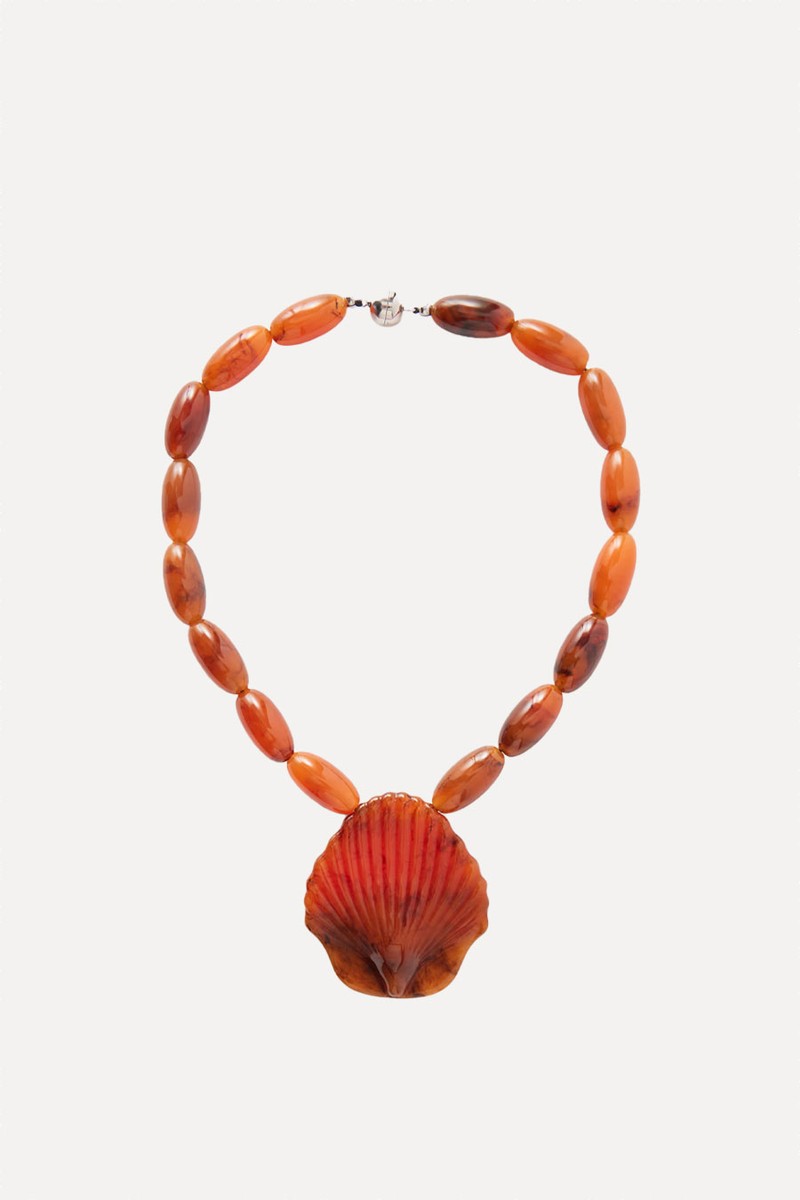 Luma Silver-Tone, Jasper, Resin & Shell Necklace from Julietta