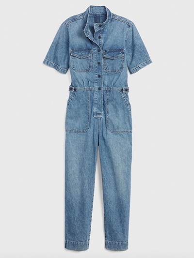 Utility Denim Jumpsuit