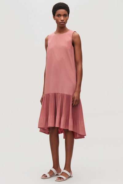 Pleated Sleeveless Dress