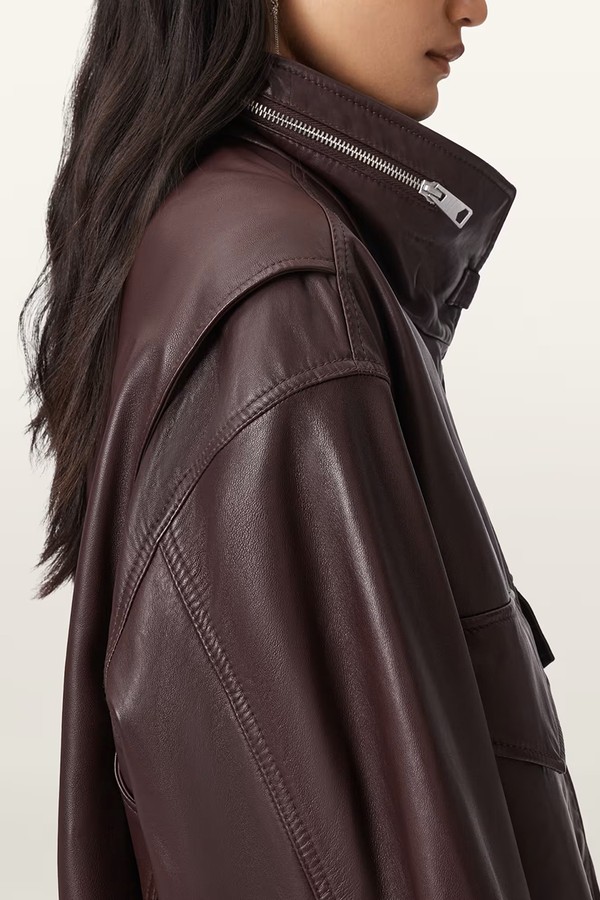 Funnel Neck Leather Jacket from AllSaints