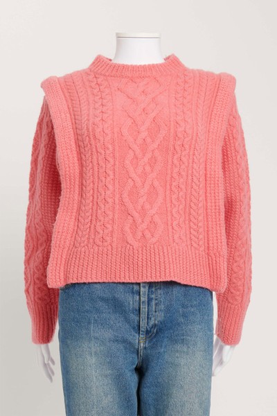 Pink Tayle Cable-Knit Wool Jumper from Isabel Marant Étoile