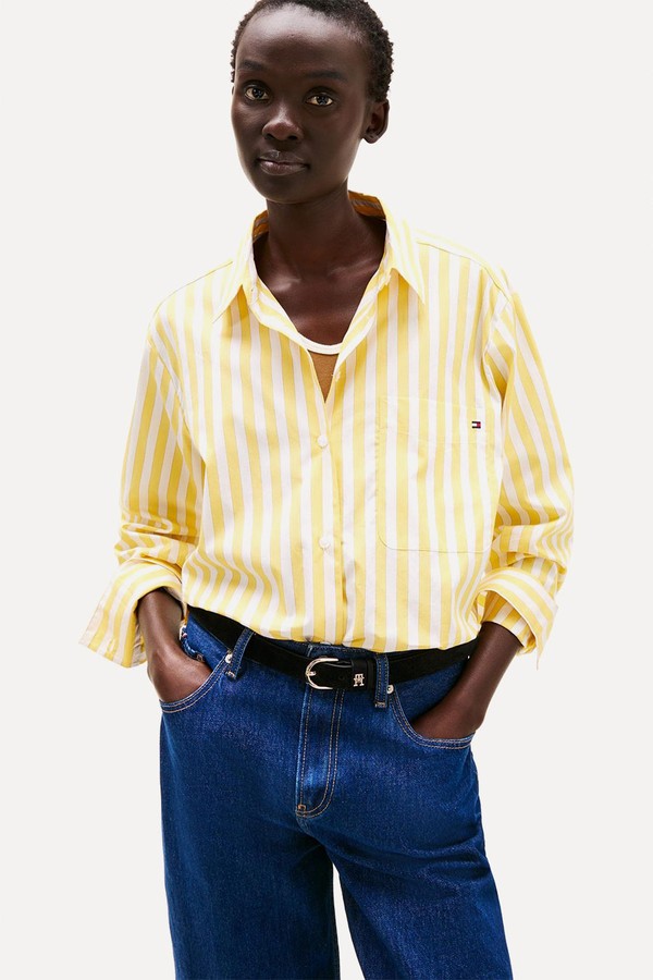 Essential Stripe Pure Organic Cotton Shirt from Tommy Hilfiger