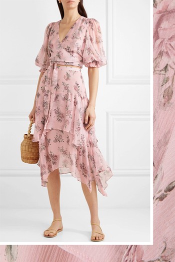 Alex Floral-Print Crinkled Silk-Chiffon Midi Skirt, £208 (was £415)