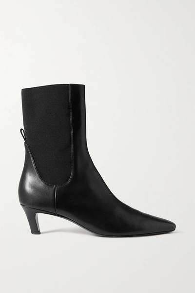 The Mid Heel Leather Ankle Boots from Totême
