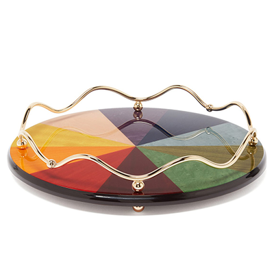 Rainbow Spectrum Small Lacquered Tray from Matilda Goad