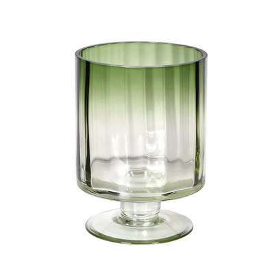 Green Fluted Hurricane Lamp Small from Joanna Wood