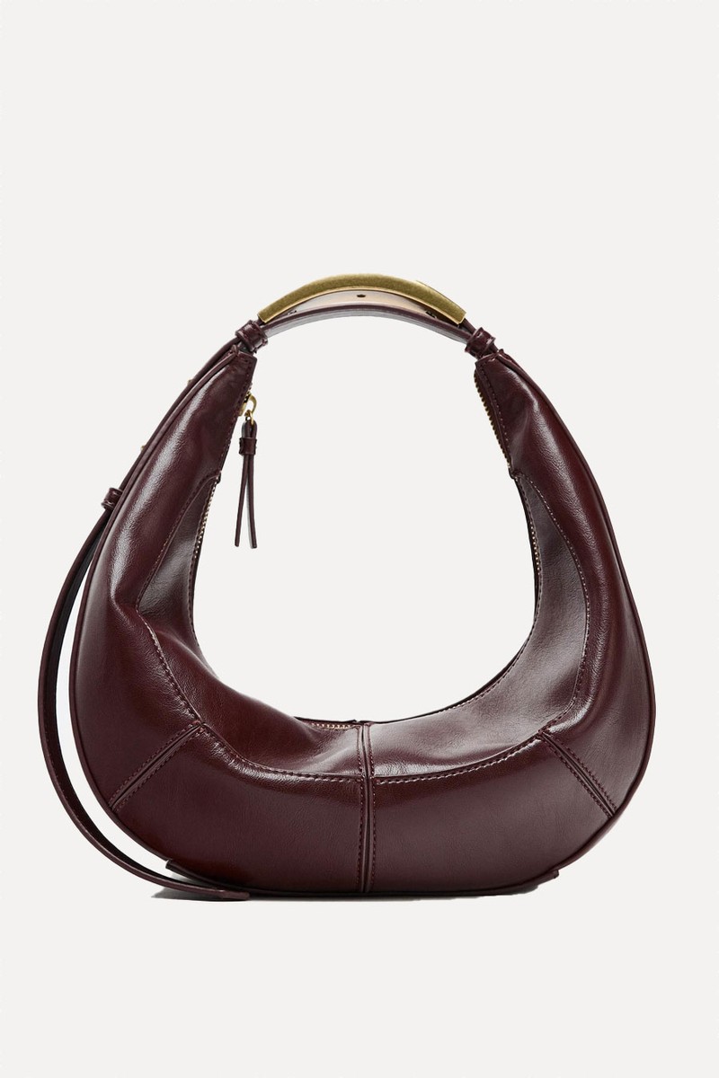 Oval Bag With Metal Strap from Zara