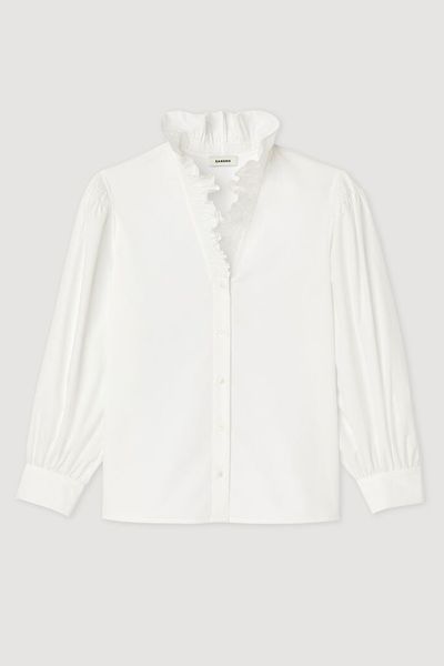 Cotton Shirt With Fancy Collar from Sandro