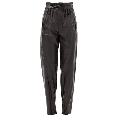 Duard Pleated Faux-Leather Trousers from Isabel Marant