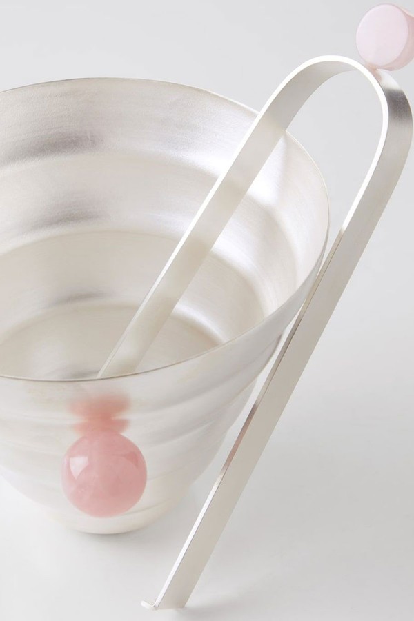 Silver-Plated Ice Bucket & Tongs Set from Natalia Criado