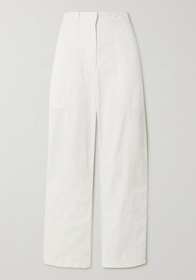 Organic Cotton-Blend Twill Straight-Leg Pants from Matteau