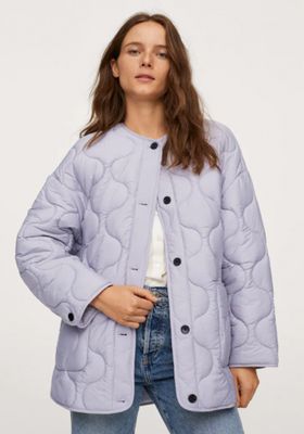 Satin Quilted Jacket from Mango