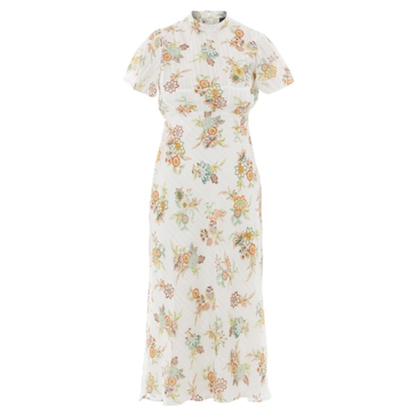 White Floral Tea Dress