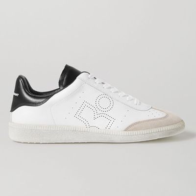 Bryce Suede-Trimmed Perforated Leather Sneakers from Isabel Marant
