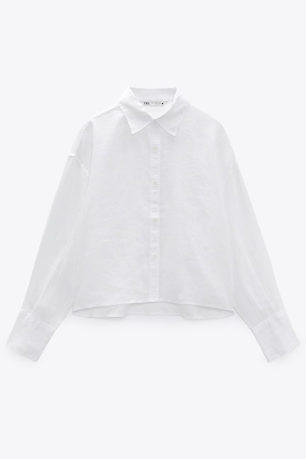 Cropped Linen Shirt from Zara