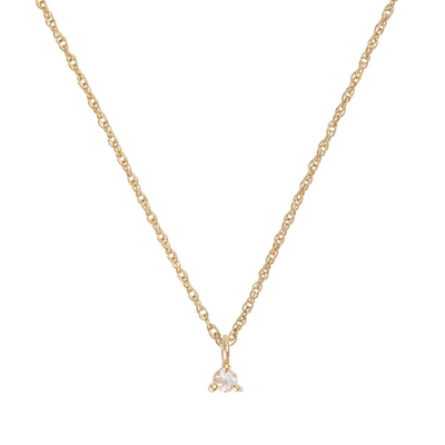 Lucky Star 14k Gold Birthstone Necklace