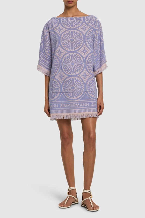 Halliday Linen Printed Mini Dress from Zimmermann