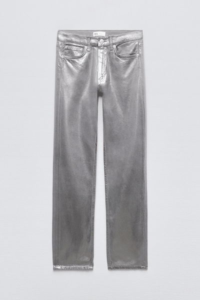 Waxed Straight TRF Jeans from Zara