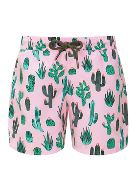 Pink Cactus Swim Shorts from Sunuva