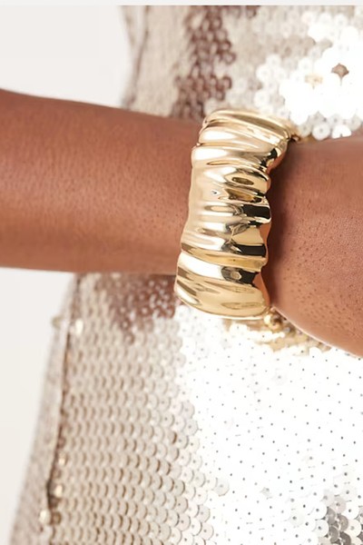 Bangle Bracelet In Ripple Molten Detail from ASOS DESIGN