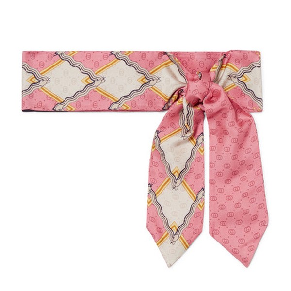 Intarsia Silk-Twill Scarf