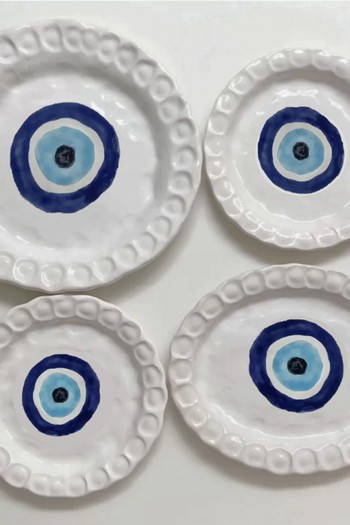 Evil Eye Chunky China Cake Plate/Saucer from Marigold & Lettice 