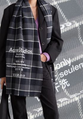 Printed Checked Wool Scarf, £150 | Acne Studios