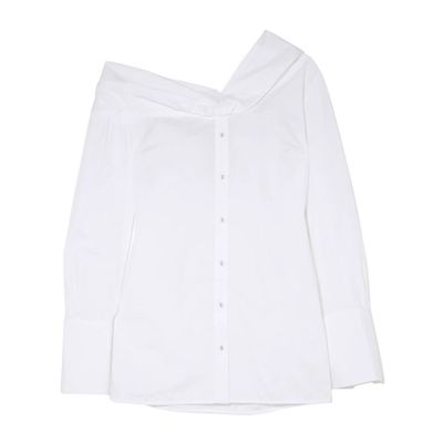 Off-The-Shoulder Cotton-Poplin Shirt from Victoria Beckham