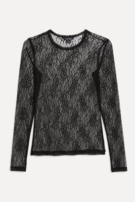 Long Sleeve Lace Top  from Monki