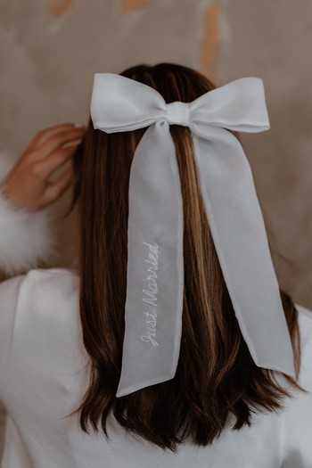 Personalised Organza Hair Bow, £85 | Gigi & Olive