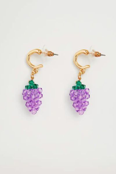 Crystal Beads Earrings from Mango