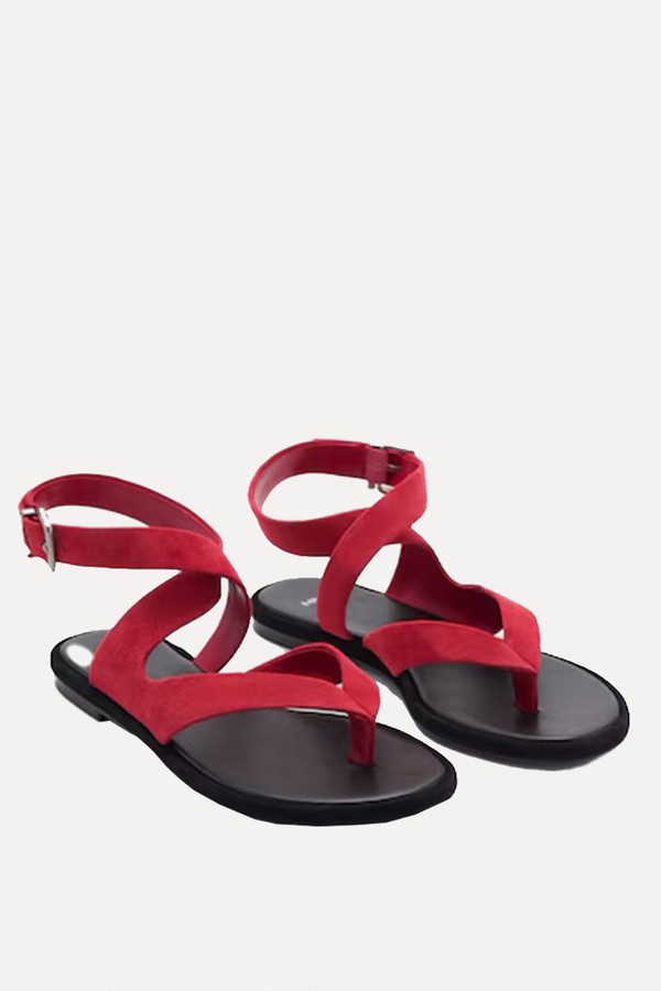 Suede Straps Sandals from Mango