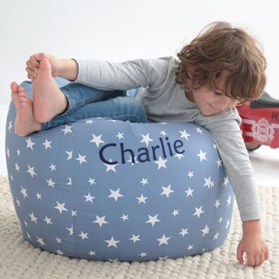 Personalised Blue Star Print Beanbag