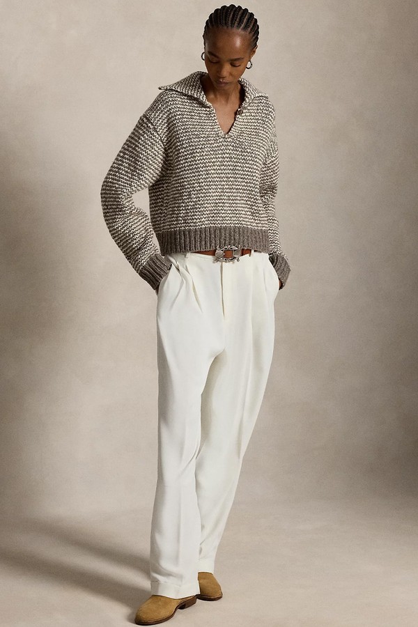 Striped Cotton-Blend Jumper