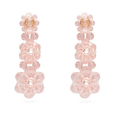 Floral Beaded Drop Earrings from Simone Rocha