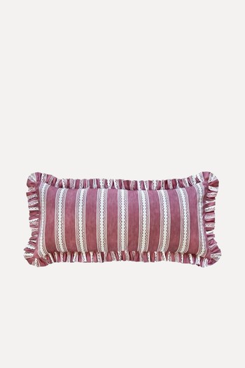 Zig Zag Stripe Cushion Extra Large Raspberry from Salvesen Graham