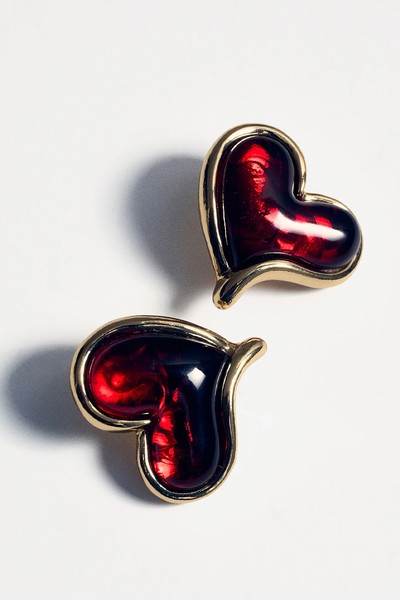 Resin Heart Earrings