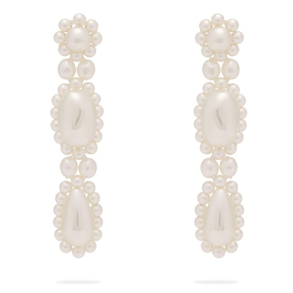 Faux-Pearl Drop Earrings