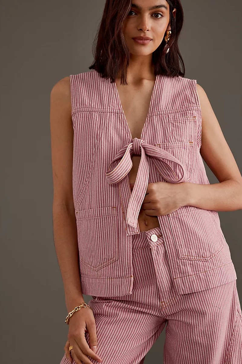 Dilly Tie-Front Gilet from Damson Madder