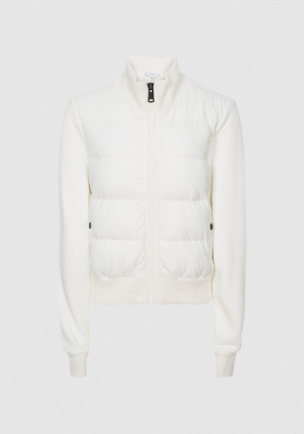 Ellis White Hybrid Jersey Puffer Jacket
