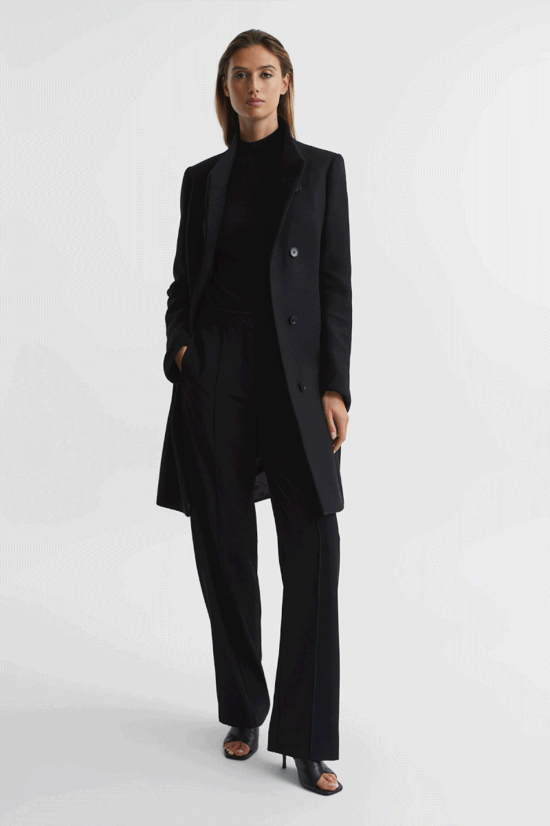 Mia Wool Blend Mid Length Coat