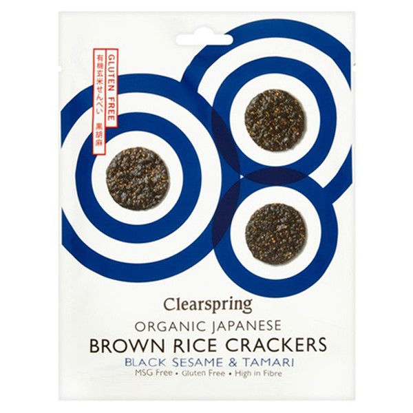 Organic Black Sesame Brown Rice Crackers from Clearspring