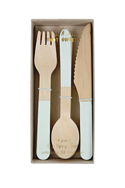 Mint Wooden Cutlery Set from MeriMeri