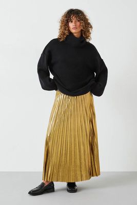 Raven Pleated Maxi Skirt
