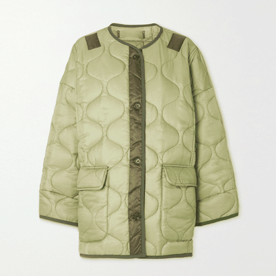 Oversized Collarless Quilted Jacket, €195 | Frankie Shop