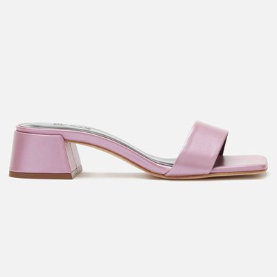 Courtney Leather Block Heeled Mule Sandals from By Far