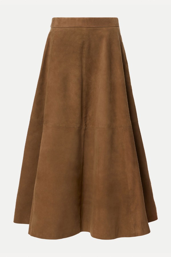 Suede Midi Skirt from Róhe