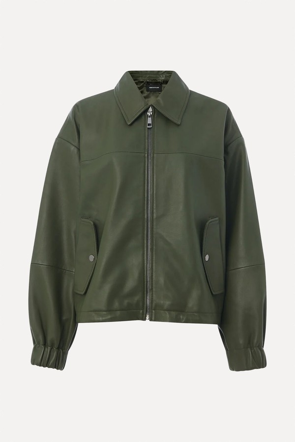 Frida Leather Bomber Jacket